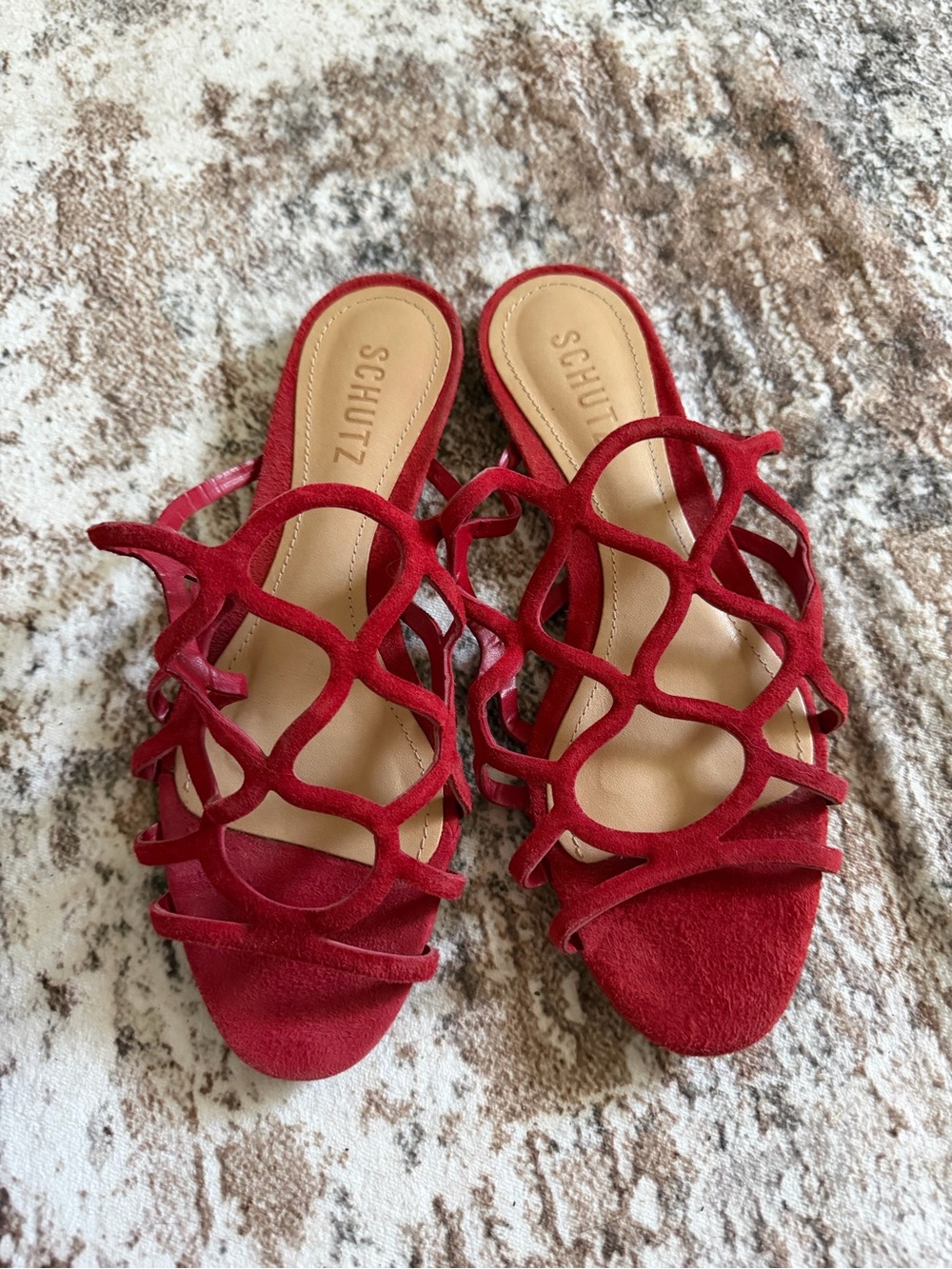 Schutz red sandals